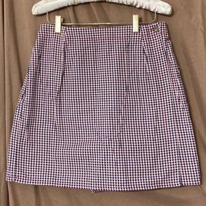 Russ Pink Blue & White Checkered Skort